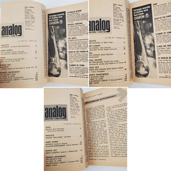 Analog Science Fiction Fact Magazines 1965, 7 Issues Jun-Dec Poul Anderson, More - Picture 6 of 11